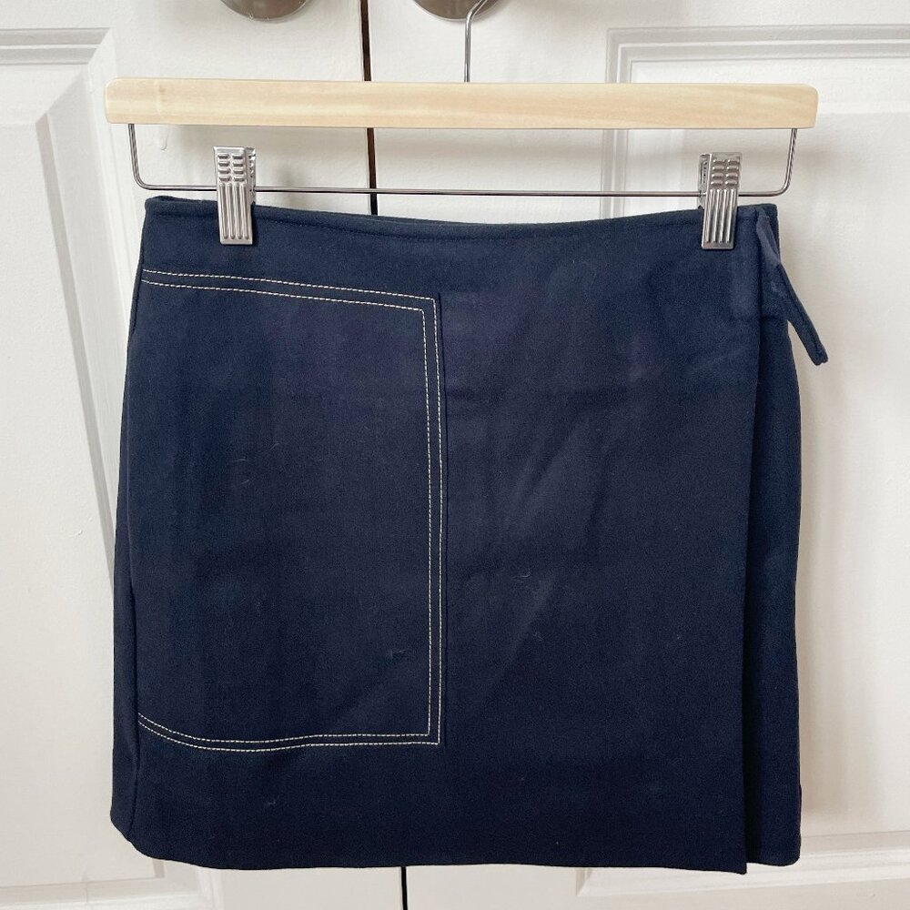 Blue Cos skirt, Wool. Jil Sander style, minimalist